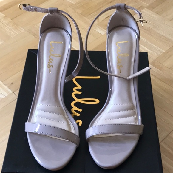 Lulus Shoes - NWT LULU’S NUDE ELISE STRAPPY HEEL SIZE 7.5